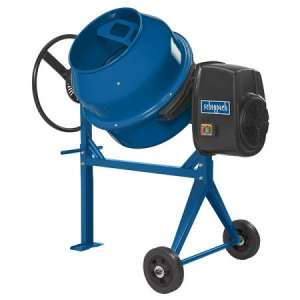 Betoniera Scheppach MIX 140, capacitate 140 litri, 550W, albastră, cu roți - Scheppach