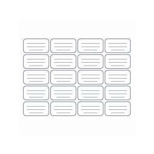 20er Pack Herlitz Schuletiketten, leer, rechteckig, für Hefte, Ordner und andere Schulsachen - Buchetiketten