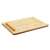 Fiskars Functional Form bamboo chopping board with a yellow silicone strip