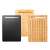 Fiskars Functional Form bamboo cutting board set, 3 pieces, includes bread board, chopping board and a black plastic cutting board