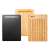 Fiskars Functional Form bamboo cutting board set, 3 pieces, includes bread board, chopping board and a black plastic cutting board