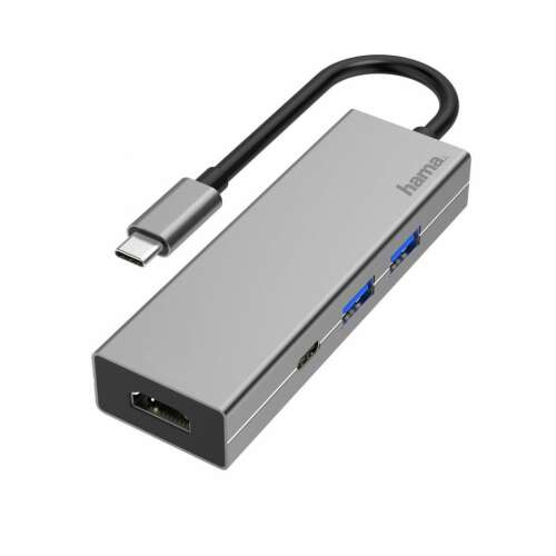 Hama USB-C Hub 2x USB-A, 1x USB-C és HDMI csatlakozókkal