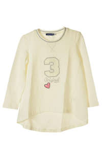 Original Marines lány hosszú ujjú póló fehér színben 3-as számmal és szívvel - Original Marines