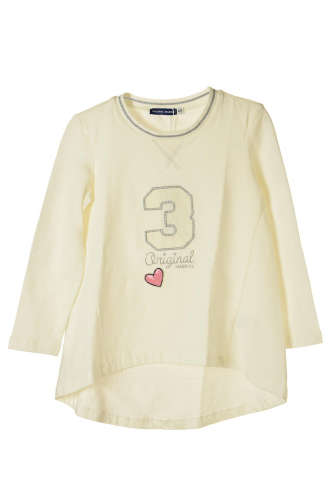 Original Marines lány hosszú ujjú póló fehér színben 3-as számmal és szívvel