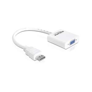 Delock 65346 Adapter HDMI do VGA, biały, podłącz monitor VGA do portu HDMI - Konwerter HDMI