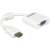 Delock 65346 HDMI-VGA adapter, fehér, VGA monitor csatlakoztatása HDMI portra