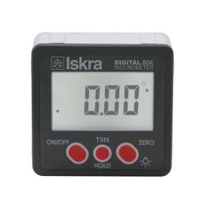 Iskra Digital Box Inclinometer, a precise angle measuring tool with a large display and magnetic base - Digital protractor