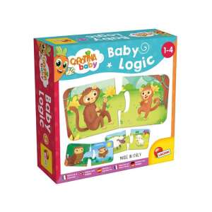 Carotina Baby Logic puzzle box, featuring a monkey and a sheep, suitable for ages 1-4 - Lisciani