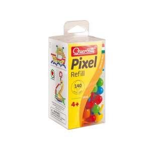 Quercetti Pixel Refill 140 pieces, 15mm, multi-colored pegs for creative mosaic art - Quercetti