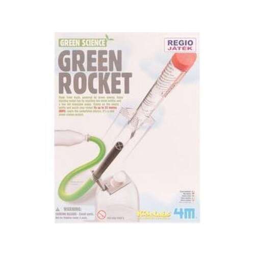 Green Science Green Rocket 4M STEM kit box, build a rocket from recycled materials, learn about physics