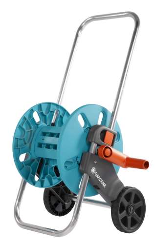 Gardena AquaRoll S tragbarer Schlauchwagen, blau und grau, mit Rädern und Griff