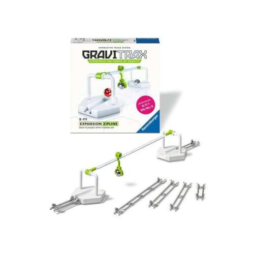 GraviTrax Erweiterung Zipline, Erweiterung für das GraviTrax Kugelbahnsystem, beinhaltet Zipline-Schiene, Stützen und Verbinder