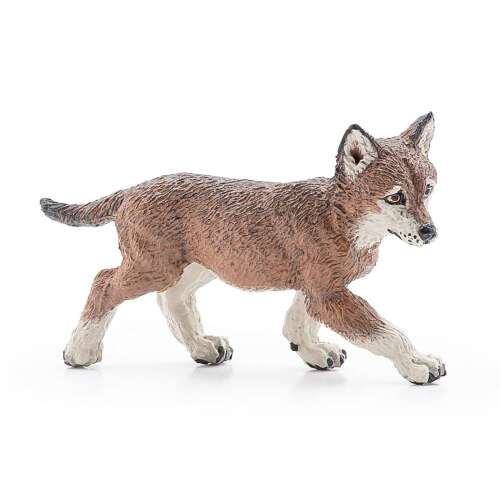 Papo Wolf Pup Figurine, Realistic Hand-Painted Animal Toy for Kids