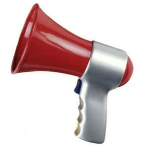 Červená megafón hračka pre deti, značka Klein Toys, s funkciou zosilnenia zvuku - Klein