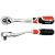 YATO 3/8 inch Ratchet Handle with 72 Teeth and Bent Soft Grip