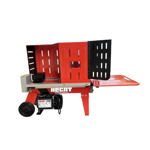Hecht 6700 horizontal log splitter, 1500W, 4 ton, red, black, electric, wood splitting, firewood, log splitting machine