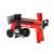 Hecht 6700 horizontal log splitter, 1500W, 4 ton, red, black, electric, wood splitting, firewood, log splitting machine