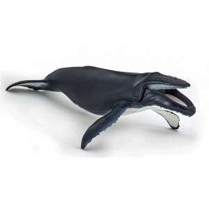Papo Humpback Whale Figurine, realistic, detailed, movable jaw, black and white, toy for kids - Figure