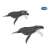 Papo Humpback Whale Figurine, realistic, detailed, movable jaw, black and white, two whales, toy for kids