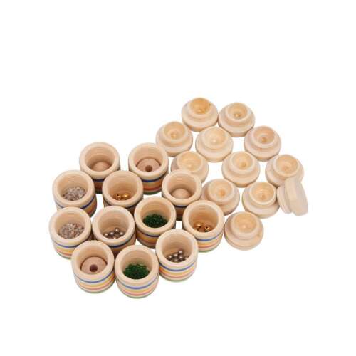 12 Holzdosen mit verschiedenen Geräuschen, Small Foot Hör-Memo Gedächtnisspiel