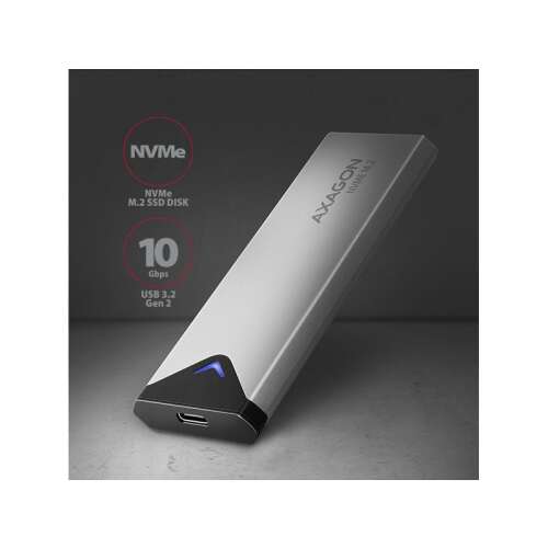 Axagon EEM2-UG2 USB-C 3.2 NVMe M.2 externes Gehäuse für SSD-Laufwerke, silber