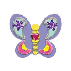 Decorated wooden butterfly magnet, Melissa & Doug Created by Me! Butterfly Magnets craft kit - Melissa & Doug