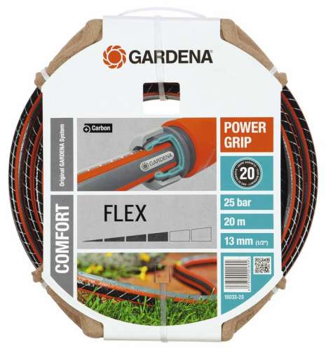 Градински маркуч Gardena Comfort FLEX 20m 1/2 инча, Power Grip, 25 bar налягане на спукване