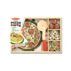 Sütés-főzés pizza party fa játék szett - Melissa & Doug 85018517 