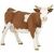 Papo Simmental Cow Figurine on White Background
