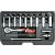 Yato 23-piece socket wrench set organized in case