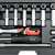 Yato 23 piece socket wrench set with all the tools laid out in the case