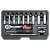 Yato 23 piece socket wrench set with all the tools laid out in the case