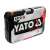 Yato 23 piece socket wrench set in a black plastic case