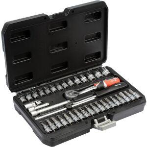 Yato 38-piece socket wrench set in case, ideal for mechanics and automotive repair - Yato