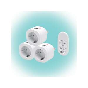 Távirányítható hálózati aljzat szett.3000W,3aljzat+távirányító TH3013