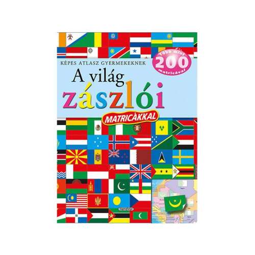 Képes atlasz gyermekeknek - A világ zászlói matricákkal ismeretterjesztő könyv 57391222
