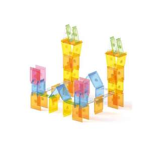 Piesă de construcție Quercetti Playform, colorată, transparentă, construcție, copii, învățare STEM - Quercetti Jocuri de constructie - Lego