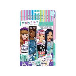 Make It Real: City Mood Fashion Design Skizzenbuch, ein Mode-Design-Skizzenbuch mit Stickern für Mädchen - Kinderheft mit Stickern