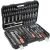 Yato 173-piece socket wrench set open in black case