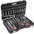 Yato 173-piece socket wrench set open in black case