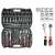 Yato 173 piece socket wrench set open case showing all tools and two ratchets