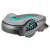Gardena SILENO life 750 robot lawnmower, grey and blue, 3/4 view