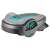 Gardena SILENO life 1000 robotic lawnmower, grey and blue, 3/4 view