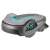 Gardena SILENO life 1250 Robotermäher, grau und blau, schräge Ansicht