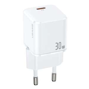 USAMS 30W USB-C PD fast charger, white - USAMS