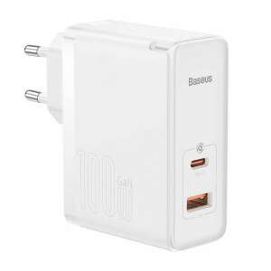 Baseus GaN5 Pro 100W USB-C and USB wall charger, white - Baseus Phone Charger