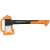 Fiskars X11 splitting axe, small size, with orange handle and black head