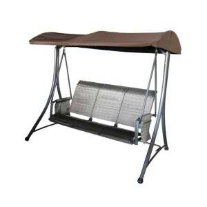 Hecht Berlin Honey Garten-Hängebett mit Baldachin, grau-braun - Hollywoodschaukel & Schaukelstühle