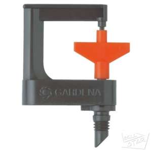 Gardena Micro-Drip-System 360° rotating sprinkler, black with orange nozzle - Sprinkler and Irrigator