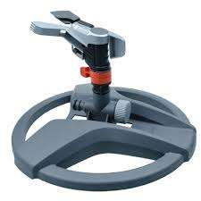 Gardena Premium Impulse, Circle and Sector Sprinkler with Base, grey, orange, silver